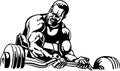 Bodybuilding and Powerlifting - vector. Royalty Free Stock Photo