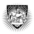 Bodybuilding shield Royalty Free Stock Photo