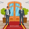 Bodyguard At Doors Illustration