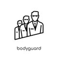 Bodyguard icon. Trendy modern flat linear vector Bodyguard icon Royalty Free Stock Photo