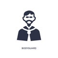 bodyguard icon on white background. Simple element illustration from discotheque concept