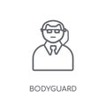 Bodyguard linear icon. Modern outline Bodyguard logo concept on Royalty Free Stock Photo