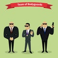 Bodyguards Team People Group Flat Style