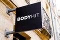 Bodyhit logo brand and text sign front facade sport agency for electro stimulation