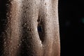 Bodyscape of a Nude wet belly Royalty Free Stock Photo