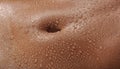 Bodyscape of a Nude wet belly Royalty Free Stock Photo