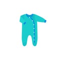 Bodysuit baby cloth in flat design. Vector cartoon illustration. Royalty Free Stock Photo