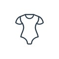 bodysuit icon vector from fashion and clothing concept. Thin line illustration of bodysuit editable stroke. bodysuit linear sign