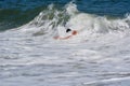 Bodysurfer Catching a Wave Royalty Free Stock Photo