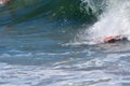 Bodysurfer Catching a Wave Royalty Free Stock Photo
