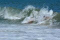 Bodysurfers Catching a Wave Royalty Free Stock Photo