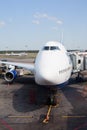 Boeing-747 in Domodedovo airport in Moscow, Russia Royalty Free Stock Photo