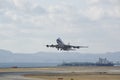 Boeing 747 plane starting Royalty Free Stock Photo