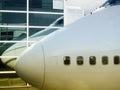 Boeing 747 reflection Royalty Free Stock Photo