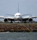 Boeing 777 200EA jet front on