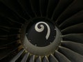  Boeing 737-800 Next Generation aircraft's CFM56-7B engine's spinner and fan blades 