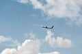 Boeing 767 aircraft of the United Airlines airline flying shortly after take off