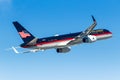 Boeing 757-200 airplane of Donald Trump at Palm Beach airport in the United States Royalty Free Stock Photo