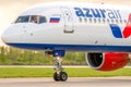 Boeing 757 Azur air airlines, airport Pulkovo, Russia Saint-Petersburg August 2016