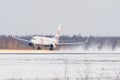 Boeing 737-800 Azur Anex Tour airlines, airport Pulkovo, Russia Saint-Petersburg. February 04. 2018.