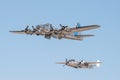 Boeing B-17 Flying Fortress `Sentimental Journey` and North American B-25 Mitchell Royalty Free Stock Photo