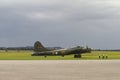 Boeing B-17 Flying Fortress on stand at Duxford Royalty Free Stock Photo