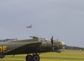 Boeing B-17 Flying Fortress on stand at Duxford Royalty Free Stock Photo