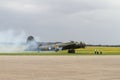 Boeing B-17 Flying Fortress on stand at Duxford Royalty Free Stock Photo