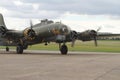Boeing B-17 Flying Fortress on stand at Duxford Royalty Free Stock Photo