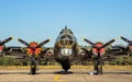 Boeing B-17 Flying Fortress US Air Force WW2 bomber plane onthe tarmac of Kleine-Brogel Airbase. Belgium - September 14, 2019 Royalty Free Stock Photo