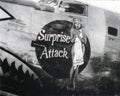 Boeing B-52 Surprise Attack nose art, Hangar 3, Pima Air & Space Museum, Tucson, Arizona, USA Royalty Free Stock Photo