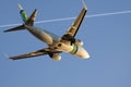 Boeing 737-700 on a blue sky. Royalty Free Stock Photo
