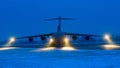 boeing c-17 globemaster of the australian air force arriving at the airport of linz