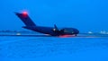 boeing c-17 globemaster of the australian air force arriving at the airport of linz