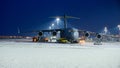 boeing c-17 globemaster of the australian air force arriving at the airport of linz