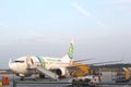 Charter plane of Dutch Transavia at Eindhoven airport, Netherlands