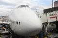 Boeing 747 cockpit Royalty Free Stock Photo