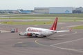 Boeing 737-800 of Corendon is departing, Amsterdam Schiphol airport, Netherlands