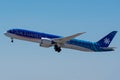 Boeing 787-9 Dreamliner operated by Air Tahiti Nui on takeoff Royalty Free Stock Photo