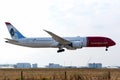 Boeing 787-9 Dreamliner operated by Norwegian landing