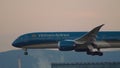Boeing 787 Dreamliner of Vietnam airlines approaching to landing