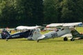 Boeing E75 Stearman and a Waco Typ YMF-5 airplane in Speck-Fehraltorf in Switzerland Royalty Free Stock Photo