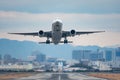 Boeing 777-200ER Tripleseven taking off scene