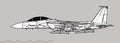Boeing F-15EX EAGLE II. Vector drawing of air superiority fighter.