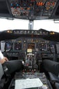 Boeing 737 flight deck Royalty Free Stock Photo