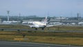 Boeing 737-6H3 of Tunisair approaching to Frankfurt am Main airport