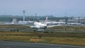 Boeing 737-6H3 of Tunisair arrives to Frankfurt am Main airport