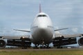 Boeing 747 jumbo jet close up Royalty Free Stock Photo