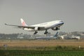 A airbus 330 landing on the runway