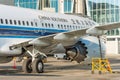 Boeing 737-8 max China southern, airport Pulkovo, Russia Saint-Petersburg. 02 June 2018. Royalty Free Stock Photo